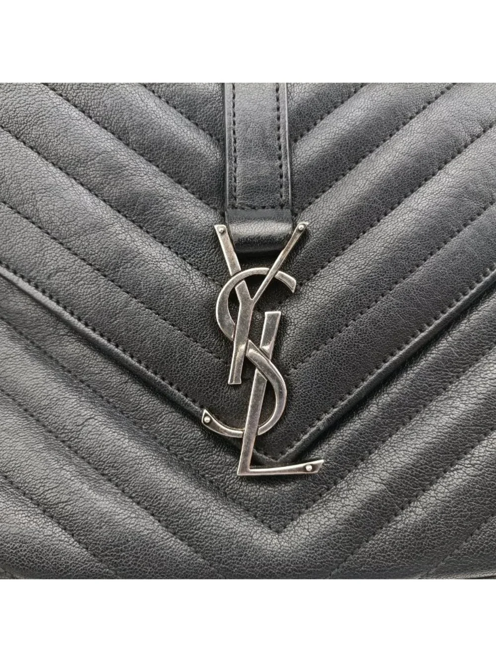 Saint Laurent Carre Black Leather Shoulder Bag